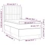 Box spring bed with blue fabric mattress 80x200 cm by , Beds and slatted bases - Ref: Foro24-3131551, Price: 359,77 €, Discou...