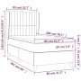 Boxspringbett mit blauer Stoffmatratze 80x200 cm von , Betten und Lattenroste - Ref: Foro24-3128643, Preis: 335,51 €, Rabatt: %