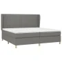 Box spring bed with dark gray fabric mattress 200x200 cm by , Beds and slatted bases - Ref: Foro24-3128710, Price: 632,41 €, ...