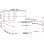 Box spring bed with dark gray fabric mattress 200x200 cm by , Beds and slatted bases - Ref: Foro24-3128710, Price: 632,41 €, ...