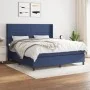Box spring bed with blue fabric mattress 160x200 cm by , Beds and slatted bases - Ref: Foro24-3131527, Price: 545,72 €, Disco...