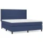 Box spring bed with blue fabric mattress 160x200 cm by , Beds and slatted bases - Ref: Foro24-3131527, Price: 545,72 €, Disco...