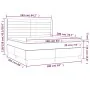 Box spring bed with blue fabric mattress 160x200 cm by , Beds and slatted bases - Ref: Foro24-3131527, Price: 545,72 €, Disco...