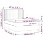 Cama box spring con colchón tela azul 140x200 cm de , Camas y somieres - Ref: Foro24-3131599, Precio: 501,10 €, Descuento: %