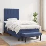Box spring bed with blue fabric mattress 80x200 cm by , Beds and slatted bases - Ref: Foro24-3136715, Price: 382,29 €, Discou...