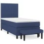 Box spring bed with blue fabric mattress 80x200 cm by , Beds and slatted bases - Ref: Foro24-3136715, Price: 382,29 €, Discou...
