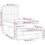 Box spring bed with blue fabric mattress 80x200 cm by , Beds and slatted bases - Ref: Foro24-3136715, Price: 382,29 €, Discou...