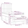 Box spring bed with blue fabric mattress 80x200 cm by , Beds and slatted bases - Ref: Foro24-3137275, Price: 350,83 €, Discou...
