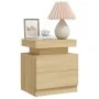 Engineered wood nightstand in Sonoma oak, measuring 45x35x52 cm. by vidaXL, Nightstands - Ref: Foro24-326852, Price: 85,63 €,...