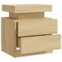 Engineered wood nightstand in Sonoma oak, measuring 45x35x52 cm. by vidaXL, Nightstands - Ref: Foro24-326852, Price: 85,63 €,...
