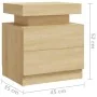 Engineered wood nightstand in Sonoma oak, measuring 45x35x52 cm. by vidaXL, Nightstands - Ref: Foro24-326852, Price: 85,63 €,...