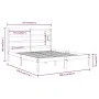 Estructura de cama de matrimonio madera maciza 135x190 cm de , Camas y somieres - Ref: Foro24-3104908, Precio: 121,48 €, Desc...