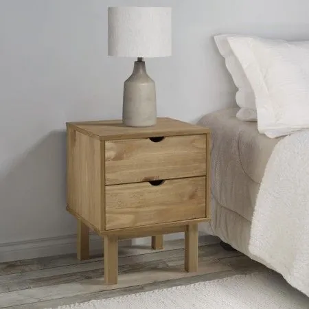 Mesita de noche OTTA madera maciza de pino 45x39x57 cm de vidaXL, Mesitas de noche - Ref: Foro24-348576, Precio: 94,13 €, Des...