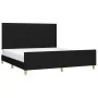 Bed frame with black fabric headboard 160x200 cm by , Beds and slatted bases - Ref: Foro24-3125229, Price: 221,58 €, Discount: %
