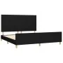 Bed frame with black fabric headboard 160x200 cm by , Beds and slatted bases - Ref: Foro24-3125229, Price: 221,58 €, Discount: %