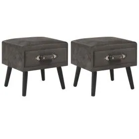Zwei Nachttische, 40x35x40 cm, grauer Samt von vidaXL, Nachttische - Ref: Foro24-276386, Preis: 100,61 €, Rabatt: %