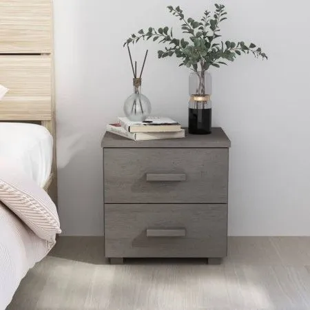 HAMAR bedside table solid pine light gray 40x35x44.5 cm by vidaXL, Nightstands - Ref: Foro24-340407, Price: 44,78 €, Discount: %