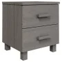 HAMAR bedside table solid pine light gray 40x35x44.5 cm by vidaXL, Nightstands - Ref: Foro24-340407, Price: 44,78 €, Discount: %