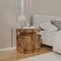 Smoked oak engineered wood bedside table 45x35x52 cm by vidaXL, Nightstands - Ref: Foro24-326857, Price: 88,95 €, Discount: %
