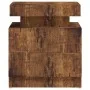 Smoked oak engineered wood bedside table 45x35x52 cm by vidaXL, Nightstands - Ref: Foro24-326857, Price: 88,95 €, Discount: %