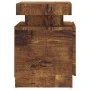 Smoked oak engineered wood bedside table 45x35x52 cm by vidaXL, Nightstands - Ref: Foro24-326857, Price: 88,95 €, Discount: %