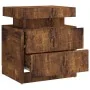Smoked oak engineered wood bedside table 45x35x52 cm by vidaXL, Nightstands - Ref: Foro24-326857, Price: 88,95 €, Discount: %