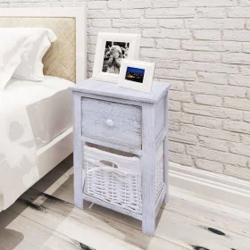 White wooden nightstand by vidaXL, Nightstands - Ref: Foro24-242866, Price: 57,55 €, Discount: %