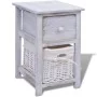Weißer hölzerner Nachttisch von vidaXL, Nachttische - Ref: Foro24-242866, Preis: 57,70 €, Rabatt: %
