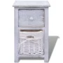 Weißer hölzerner Nachttisch von vidaXL, Nachttische - Ref: Foro24-242866, Preis: 57,70 €, Rabatt: %