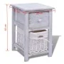 Weißer hölzerner Nachttisch von vidaXL, Nachttische - Ref: Foro24-242866, Preis: 57,70 €, Rabatt: %