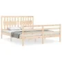 Bettgestell mit Massivholzkopfteil 160x200 cm von , Betten und Lattenroste - Ref: Foro24-3194321, Preis: 150,34 €, Rabatt: %