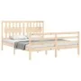 Bettgestell mit Massivholzkopfteil 160x200 cm von , Betten und Lattenroste - Ref: Foro24-3194321, Preis: 150,34 €, Rabatt: %