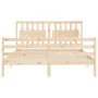 Bettgestell mit Massivholzkopfteil 160x200 cm von , Betten und Lattenroste - Ref: Foro24-3194321, Preis: 150,34 €, Rabatt: %