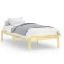 Solid wood bed frame 90x190 cm by , Beds and slatted bases - Ref: Foro24-809982, Price: 56,20 €, Discount: %