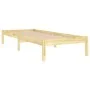 Solid wood bed frame 90x190 cm by , Beds and slatted bases - Ref: Foro24-809982, Price: 56,20 €, Discount: %