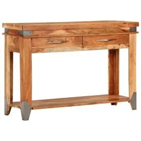 Massivholz Akazienholz Konsolentisch 110x34x74 cm von vidaXL, Nachttische - Ref: Foro24-338469, Preis: 150,84 €, Rabatt: %