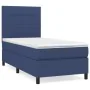 Box spring bed with blue fabric mattress 80x200 cm by , Beds and slatted bases - Ref: Foro24-3141735, Price: 348,31 €, Discou...