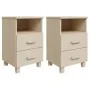 HAMAR bedside tables 2 units solid pine honey brown 40x35x62 cm by vidaXL, Nightstands - Ref: Foro24-340416, Price: 127,61 €,...