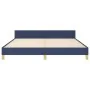 Bed frame with blue fabric headboard 160x200 cm by , Beds and slatted bases - Ref: Foro24-3125071, Price: 225,86 €, Discount: %