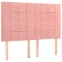 Pink velvet bed frame with headboard 140x190 cm by , Beds and slatted bases - Ref: Foro24-3125756, Price: 204,84 €, Discount: %