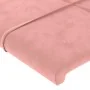 Pink velvet bed frame with headboard 140x190 cm by , Beds and slatted bases - Ref: Foro24-3125756, Price: 204,84 €, Discount: %