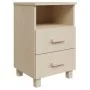 HAMAR bedside tables 2 units solid pine honey brown 40x35x62 cm by vidaXL, Nightstands - Ref: Foro24-340416, Price: 127,61 €,...