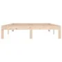 Solid wood double bed frame 135x190 cm by , Beds and slatted bases - Ref: Foro24-810340, Price: 81,43 €, Discount: %
