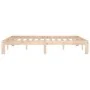 Solid wood double bed frame 135x190 cm by , Beds and slatted bases - Ref: Foro24-810340, Price: 81,43 €, Discount: %