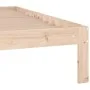 Solid wood double bed frame 135x190 cm by , Beds and slatted bases - Ref: Foro24-810340, Price: 81,43 €, Discount: %