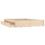 Bed frame with drawers 200x200 cm by , Beds and slatted bases - Ref: Foro24-3103533, Price: 240,97 €, Discount: %