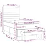 Box spring bed with blue fabric mattress 90x190 cm by , Beds and slatted bases - Ref: Foro24-3136643, Price: 363,74 €, Discou...