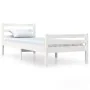 Estructura de cama madera maciza blanca 100x200 cm de , Camas y somieres - Ref: Foro24-814810, Precio: 88,73 €, Descuento: %