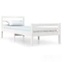 Weißer Massivholzbettrahmen 100x200 cm von , Betten und Lattenroste - Ref: Foro24-814810, Preis: 88,73 €, Rabatt: %