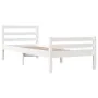 Estructura de cama madera maciza blanca 100x200 cm de , Camas y somieres - Ref: Foro24-814810, Precio: 88,73 €, Descuento: %